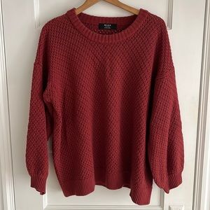 Brass Coastal Knit Sweater, Wild Strawberry